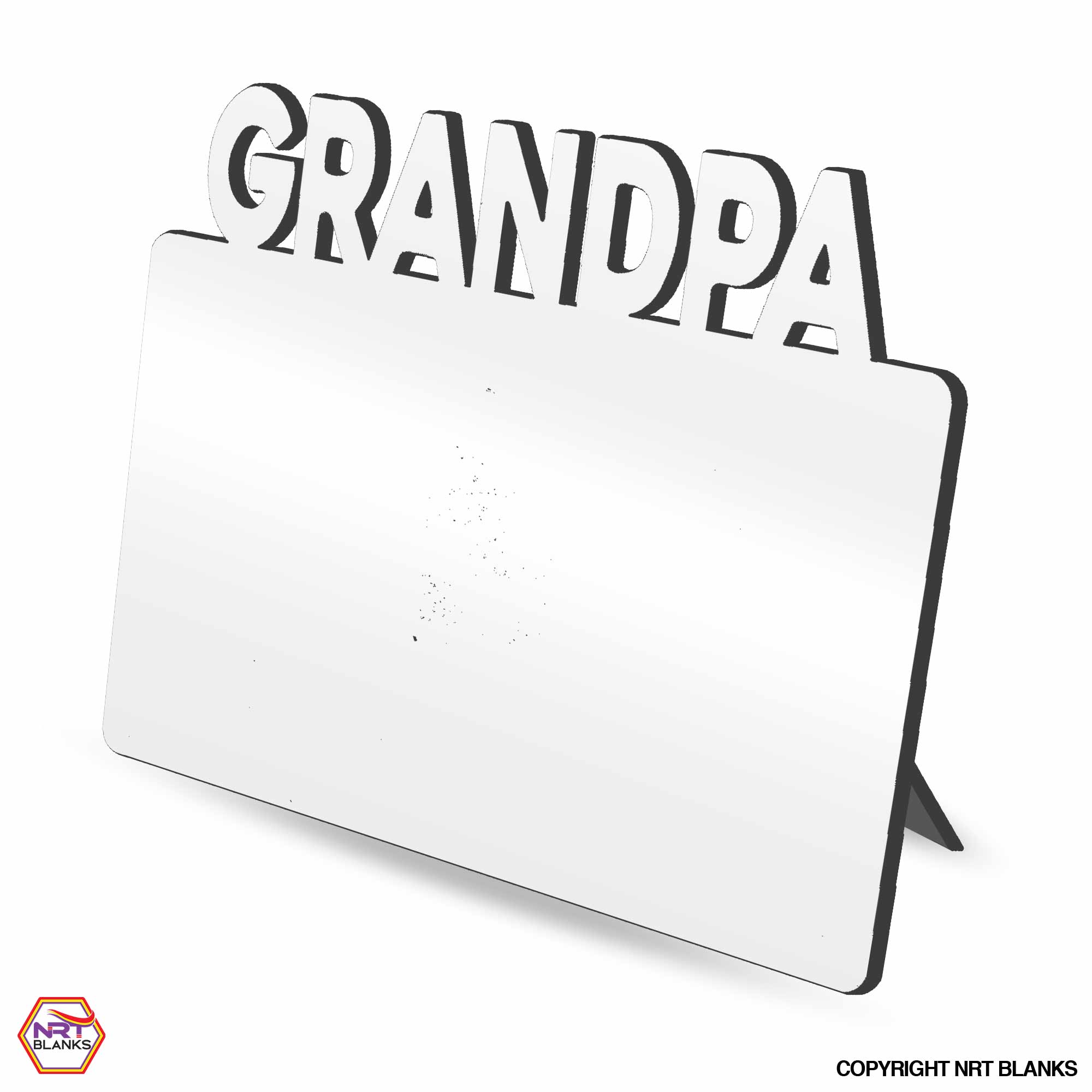 NRT Blanks 7 x 5-7/8 Grandpa Sublimation MDF Photo Frame with Collaps